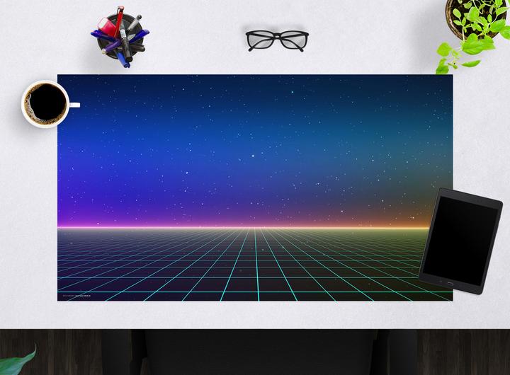Produktbild CoverYourDesk Schreibtischunterlage Retro Synthwave