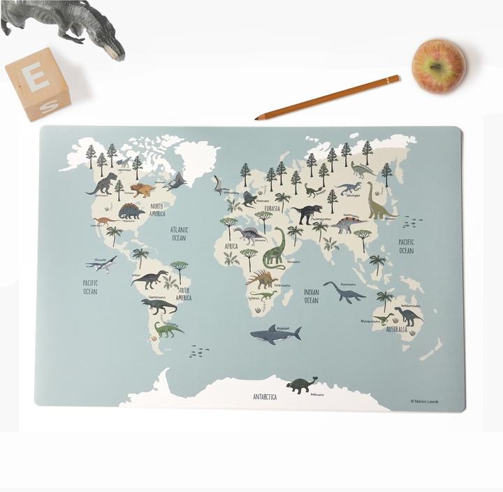 Produktbild CoverYourDesk Schreibtischunterlage Dinosaurier ABC
