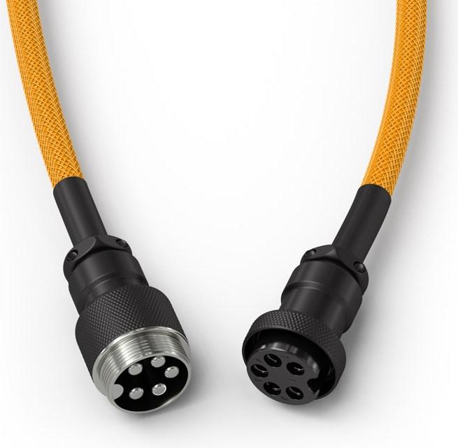Actual product image Glorious PC Gaming Race Coiled Cable Glorious Gold, USB-C auf USB-A Spiralkabel
