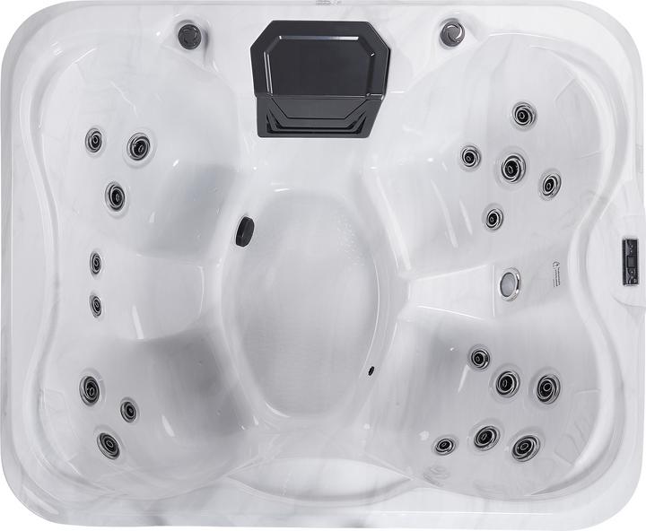 Actual product image Beliani Whirlpool Outdoor white with LED rectangular 180 x 215 cm ARCELIA (4 pers.)