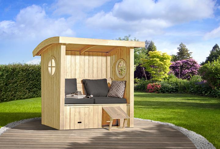 Weka Holzbau Garden arbour Merano, natural brushed