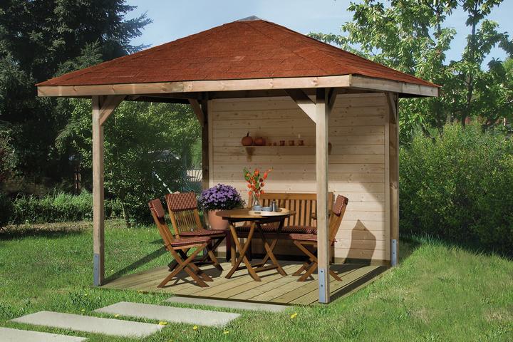 Actual product image Weka Holzbau Garden oasis 651 size 2, economy set incl. red DS (333 cm, 333 cm)