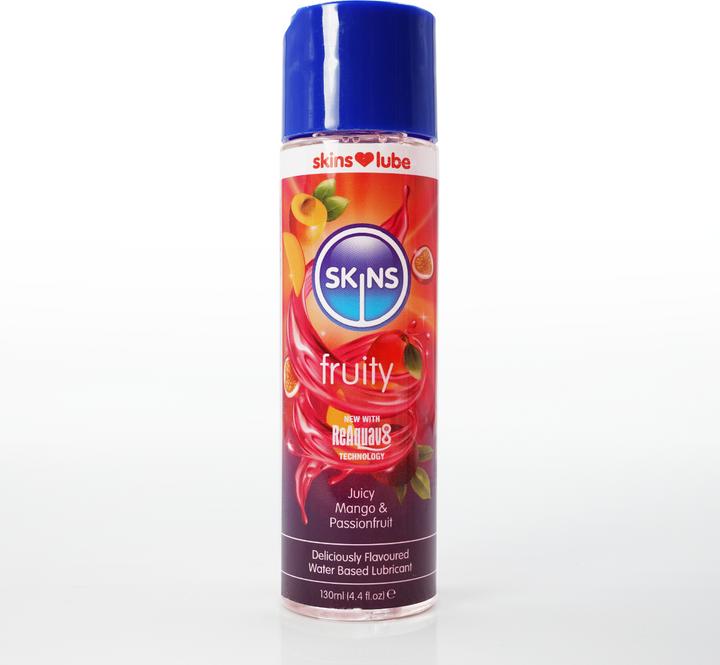 Immagine prodotto Skins Fruity" Juicy Mango & Passionfruit 130ml Lubrificante con aromi naturali alla frutta (130 ml)