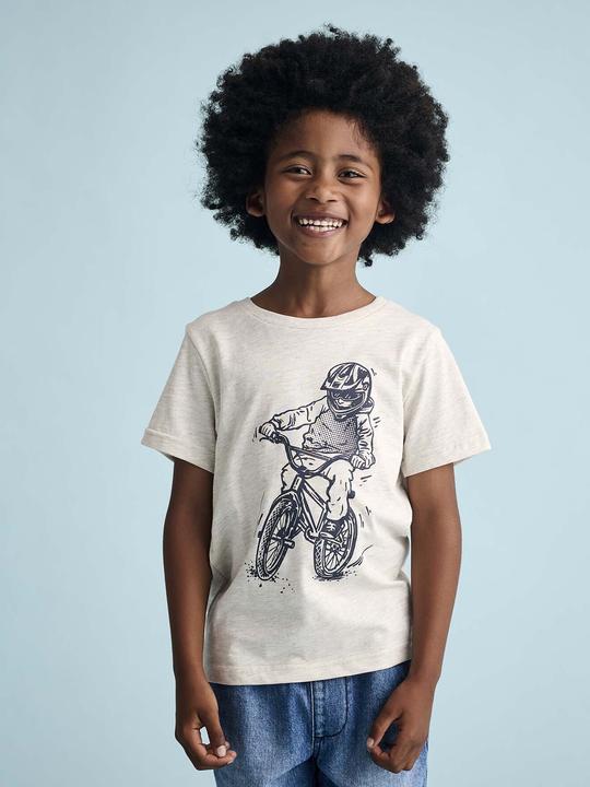Image du produit Vertbaudet Jungen T-Shirt BASIC mit Print vorn (92)