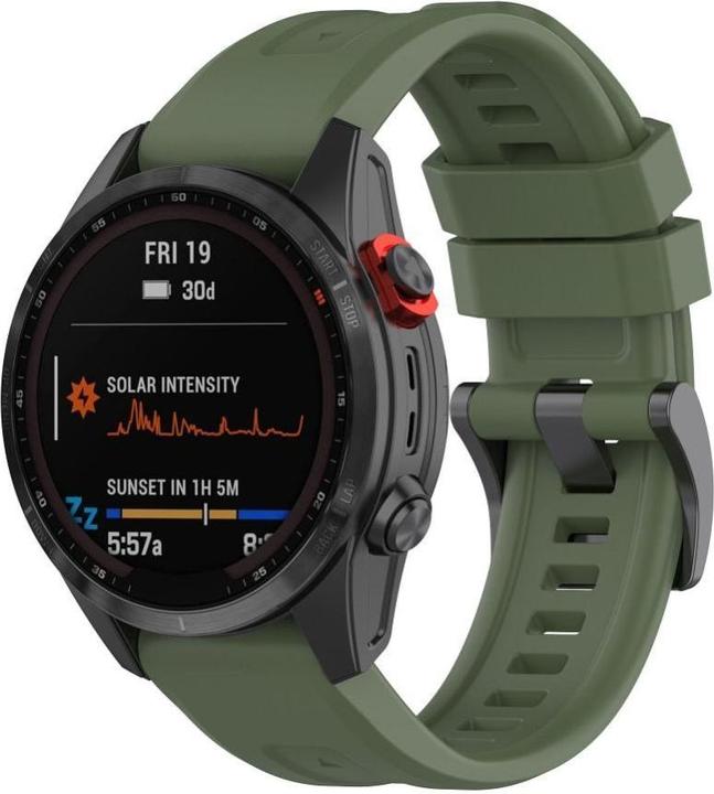 Image du produit OEM Strap Silicone strap for GARMIN FENIX 3 / 3HR / 5X / 6X / 6X Pro / 7X / 7X Pro dark green (4) (Silicone)
