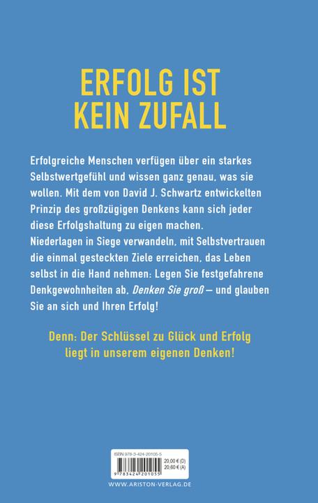 Produktbild Ariston Denken Sie gross! (Deutsch, David Schwartz, 2017)
