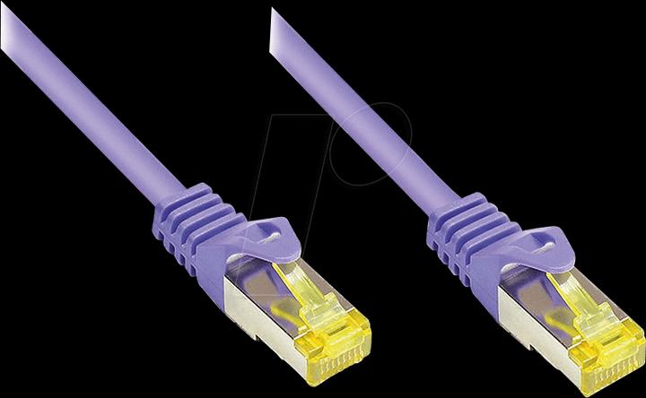 Productafbeelding Good Connections RJ45 patchkabel metCat.7 ruwe kabel en snap-in lug bescherming (RNS®), S/FTP, PiMF, halogeenvrij (S/FTP, CAT7, 30 m)