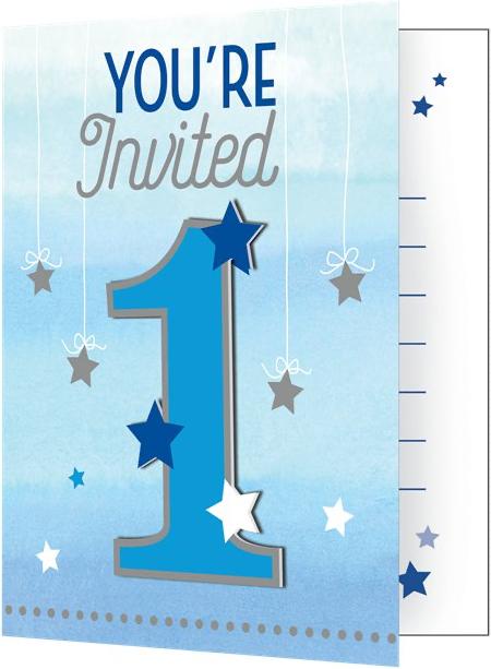 Image du produit Creative Party Invitations de fête Petite Étoile Bleu