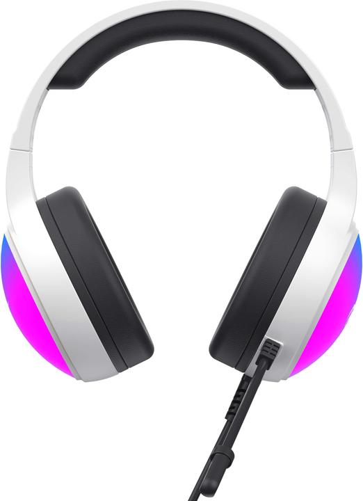Actual product image Havit - Gaming Headphones (H2043U) - with Microphone, 50mm Speaker, USB, 2.1m - White (Cable)