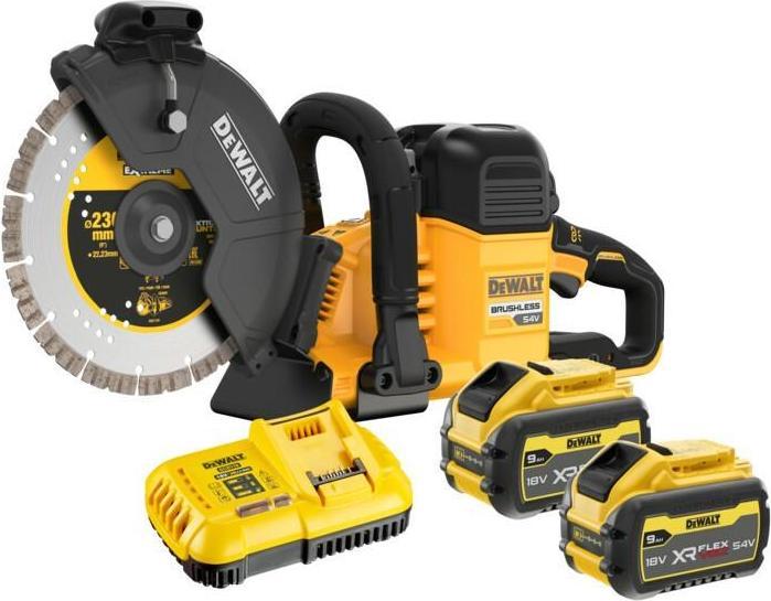 Image du produit DeWalt SCIEUSE POUR ACIER ET BÉTON 54V 230mm DCS691X2 2x9,0Ah