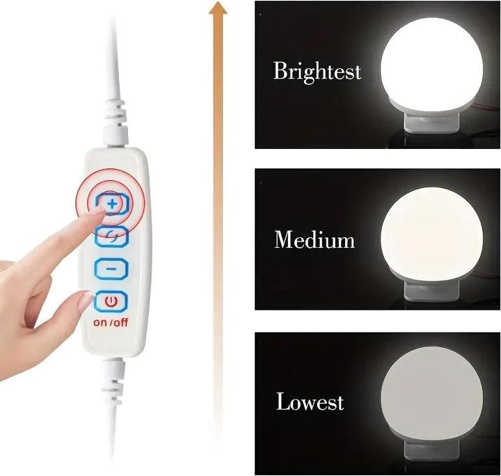 Actual product image Cbx 6 mirror lights, LED make-up mirror light, Hollywood lamps (200 cm, Indoor)