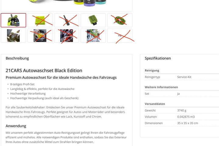 Produktbild 21cars Autowaschset Black Edition