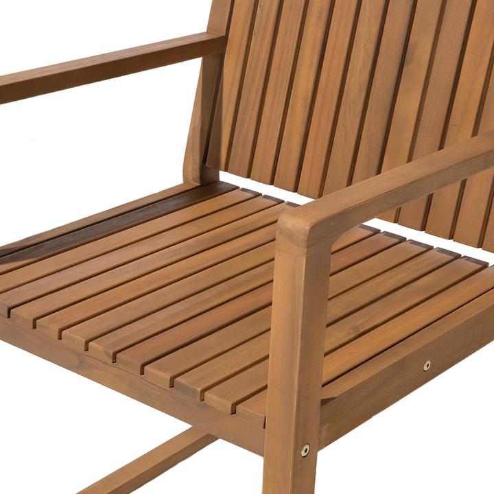 Produktbild Beliani Gartenmöbel Set Akazienholz hellbraun 6-Sitzer 7-teilig SASSARI (90 cm)