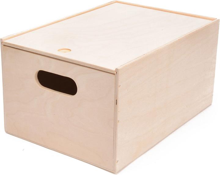 Image du produit Playwood Boîte de rangement en bois avec couvercle coulissant