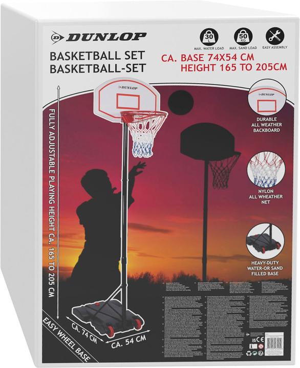 Produktbild Dunlop Basketballkorb mit Ständer, 165-205 cm