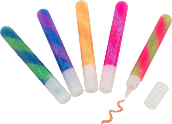 Actual product image Grafix Twisted Glitter Glue, 5 pieces