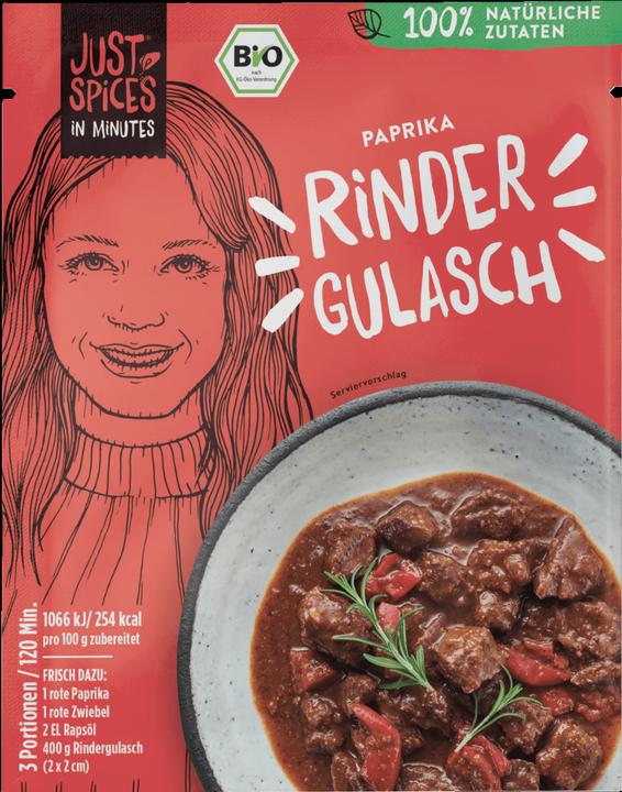 Produktbild Just Spices Paprika Rinder Gulasch (37 g)