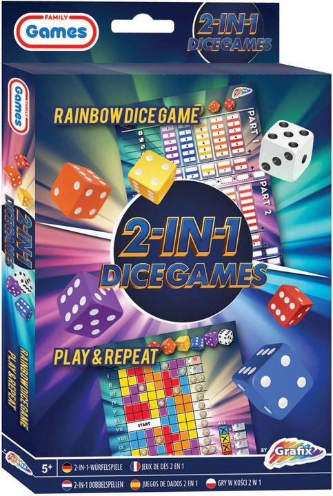 Productafbeelding Grafix Dobbelspelletjes 2in1 (Rainbow Dice & Play and Repeat) (Meertalig)