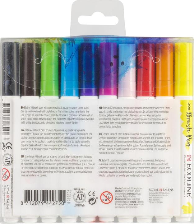 Produktbild Talens Ecoline Brush Pen (Mehrfarbig, 10 x)