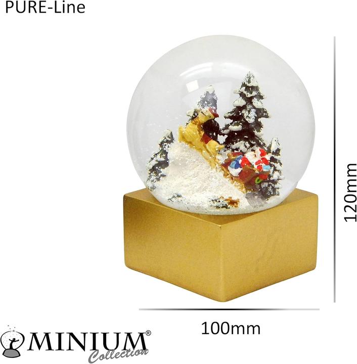 Produktbild Minimum Collection Schneekugel "Weihnachts-Santa im Rentier Schlitten im Winterwald"