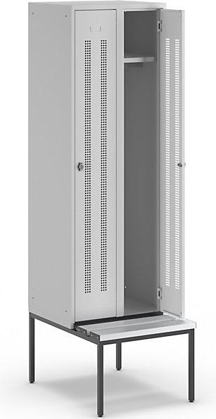Actual product image Wolf Clothes locker with bench underneath (60 cm, 214 cm)