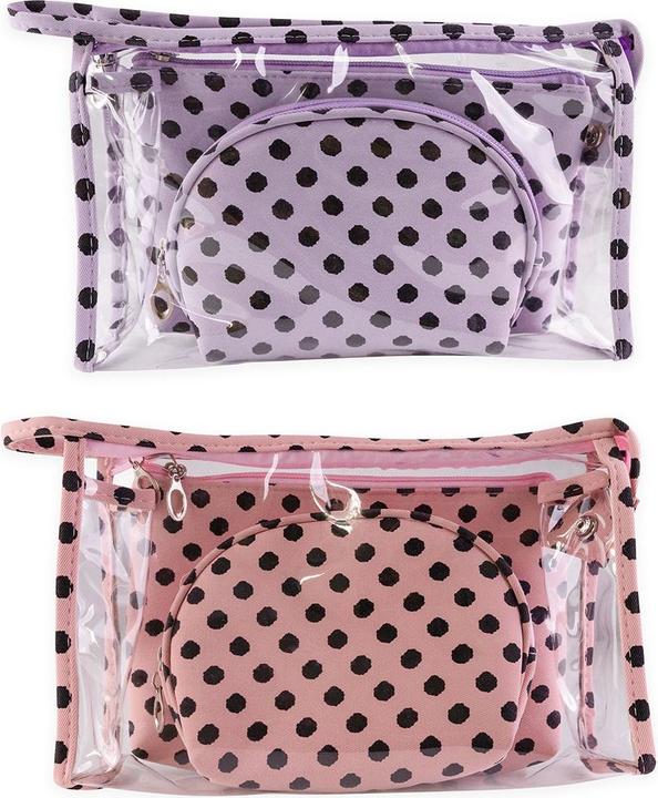 Actual product image Accentra Toiletry bag with polkadot print