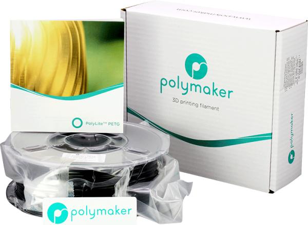 Immagine prodotto Polymaker PolyLite PETG V2 - Nero - 1,75 mm (PETG, 1.75 mm, 1000 g, Nero)