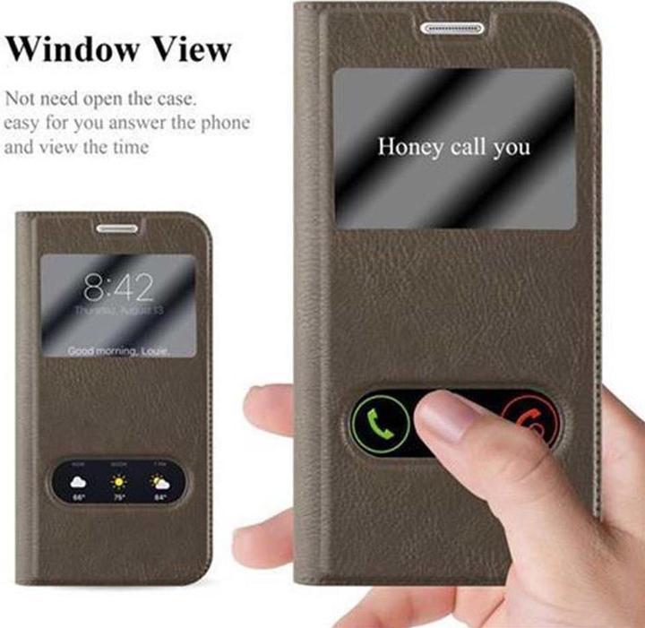 Produktbild Cadorabo Book mit View Doppelfenster Cover (Samsung Galaxy S6 Edge)
