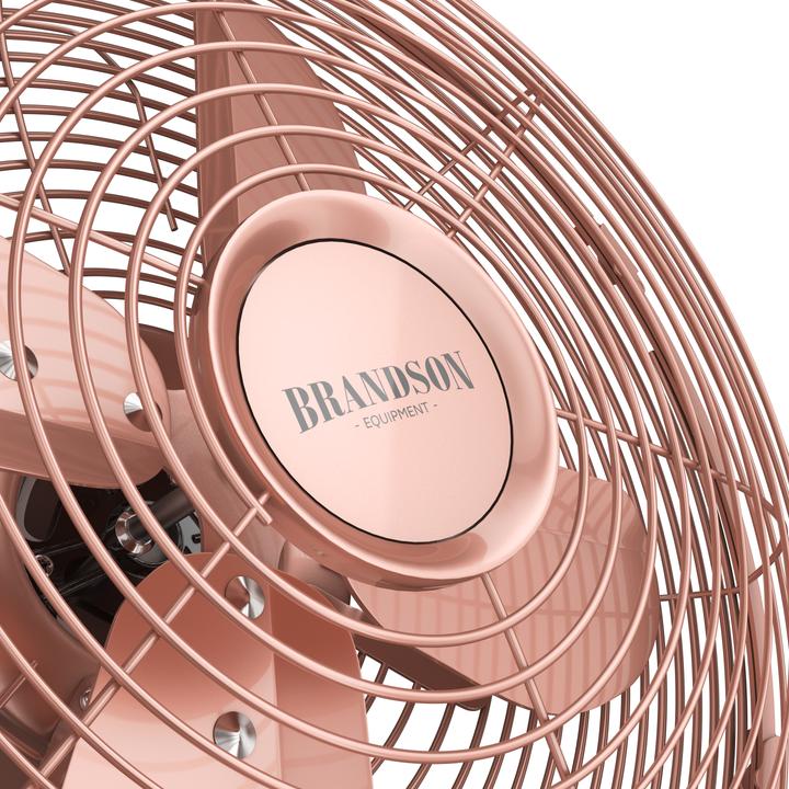 Produktbild Brandson Tischventilator Retro Design, Oszillation, Neigbar, Metallgehäuse, Lüfter 30W, 28 cm Ø, 3 Stufen (50 dB)