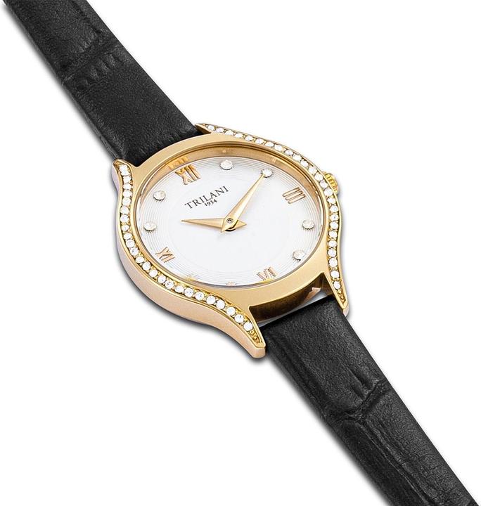 Image du produit Trilani Montre à quartz pour femme en cuir véritable noir - 30492 (Montre analogique, 26 mm)