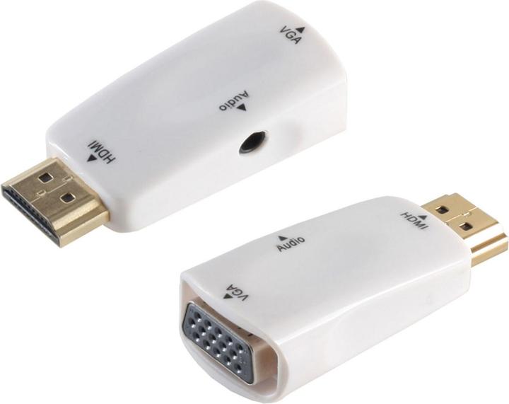 Produktbild Shiverpeaks 10-01001 HDMI A VGA / 3.5mm Weiss Kabelschnittstellen-/adapter (VGA, HDMI)