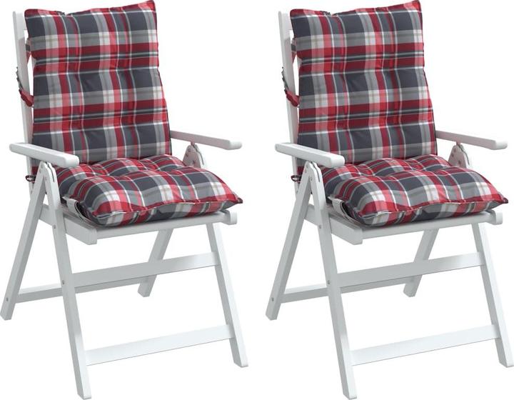 Actual product image VidaXL Low backrest cushions 4 pcs. Oxford fabric (100 x 50 x 7 cm)