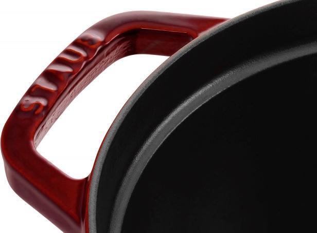 Actual product image Staub Roaster oval dark red (29 cm, Casserole + Stewpot, Cast iron)