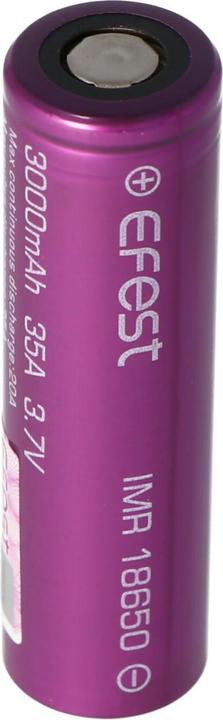 Image du produit Efest Accu Purple IMR 18650 / 35A Débit de courant (Flat Top) (1 pcs, 18650, 3000 mAh)