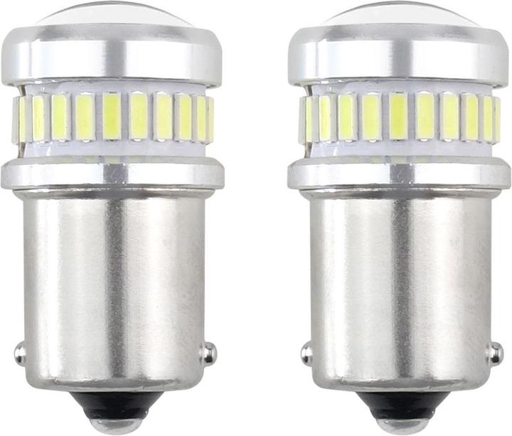 Produktbild Amio Led canbus 3014 24smd + 3030 6smd 1156 ba15s p21w r10w r5w baltas 12v/24v