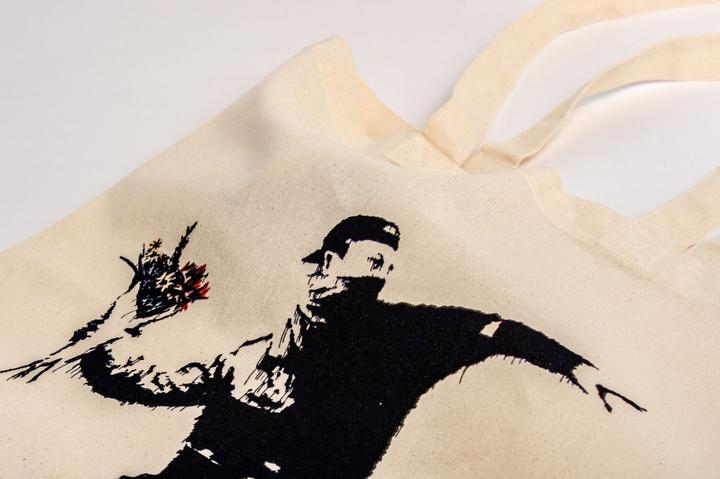 Image du produit Sac en tissu Bansky - Lanceur de fleurs