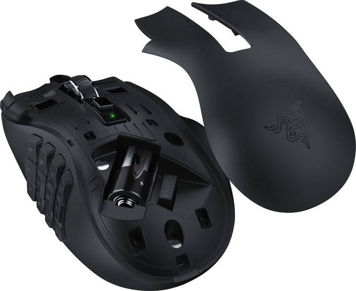 Actual product image Razer Naga V2 HyperSpeed for gaming, 2.4 GHz, Bluetooth, Wireless, Black (Wireless)