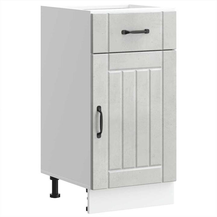 Produktbild VidaXL Küchen-Unterschrank Lucca Betongrau Holzwerkstoff Spülenunterschrank (40 x 46 x 81.5 cm)
