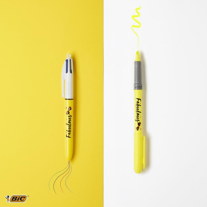 Actual product image Bic Stationery Box Fabulous (White, Yellow, 1 x)