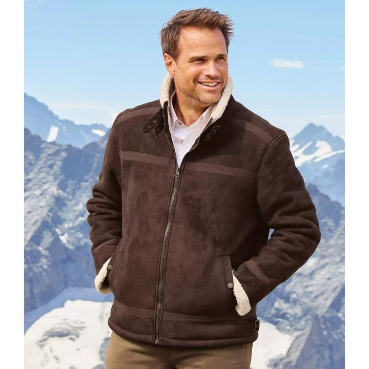 Actual product image Atlas For Men Mens Faux Suede Sherpa Lined Jacket (XXL)