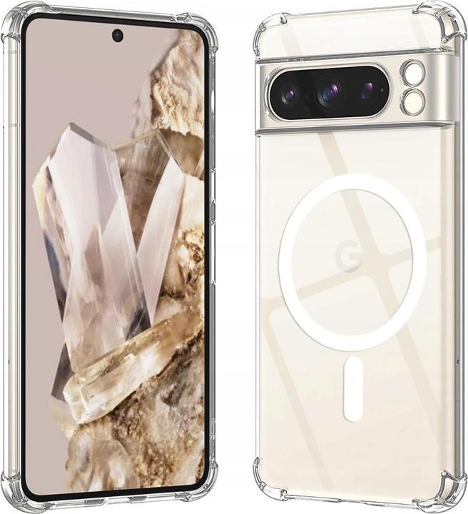 Actual product image Techsuit - Shockproof Clear Silicone MagSafe - Google Pixel 8 Pro - Clear (Google Pixel 8 Pro)