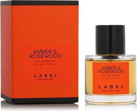 Actual product image Label Amber & Rosewood EdP Eau de Parfum 50ml (Eau de parfum, 50 ml)