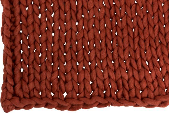 Produktbild J-Line Grobstrick-Decke COZY 127x152 cm - Bordeaux (127 x 152 cm)