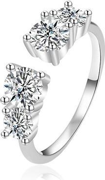Agato - Sparkling silver ring with zircons AGT-R06W42 - Circuit: 62 mm (62)