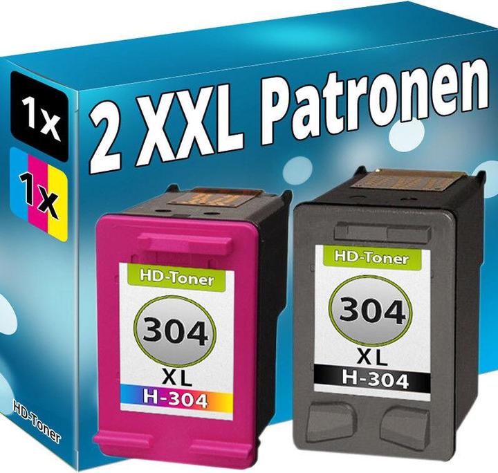 Produktbild Druckfuxx 2x TINTE PATRONEN für HP 304 XL ENVY 5020 5030 5032 5034 Deskjet 3735