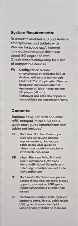 Actual product image Wacom Bamboo Folio L