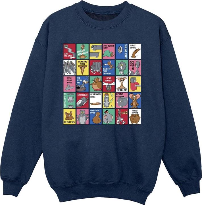 Actual product image Tom & Jerry Girls Grid Squares Sweatshirt (116)