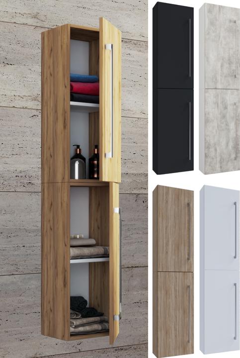 Produktbild VCM Holz Badmöbel Hochschrank Badinos 2 Drehtüren (33 x 22 x 150 cm)