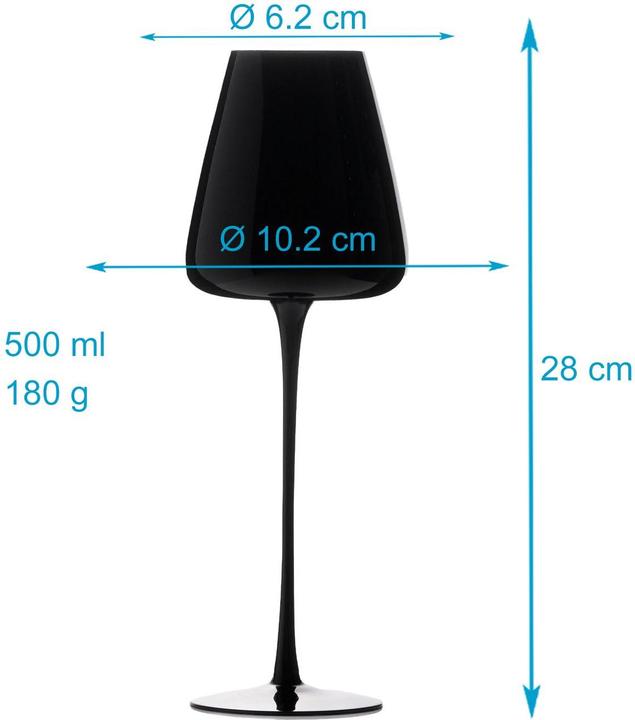 Produktbild Intirilife Wein Glas Set für Rotwein Weisswein (50 cl, 2 Gläser, Rotweingläser, Weissweingläser)