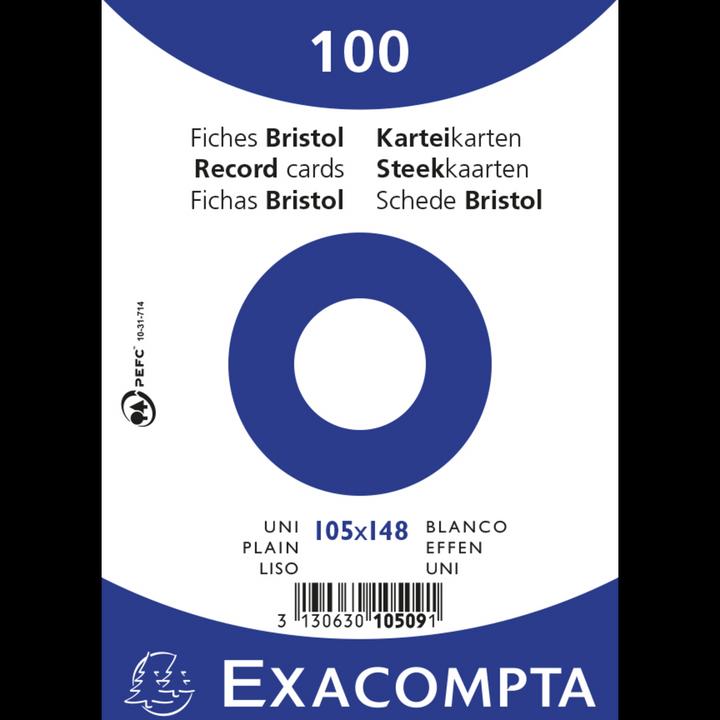 Image du produit Exacompta Fiche (A6, 205 g/m², 100 x)